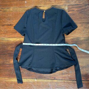 Iris Black Short Sleeve Blouse